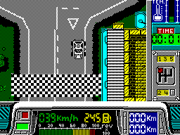 Paris-Dakar (ZX Spectrum) screenshot: Start of the race