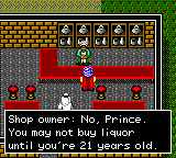 Defenders of Oasis (Game Gear) screenshot: Tough luck, Prince!