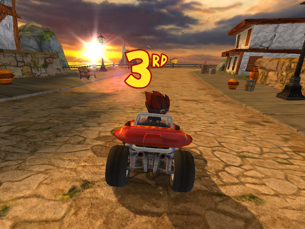 Beach Buggy Racing (iPad) screenshot: I came in third in this race