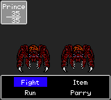 Defenders of Oasis (Game Gear) screenshot: Fighting random spiders in the sewers