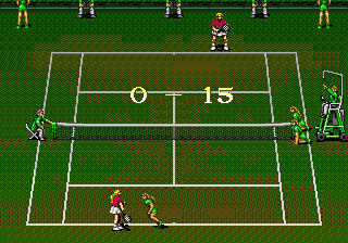 Wimbledon Championship Tennis (Genesis) screenshot: And he does