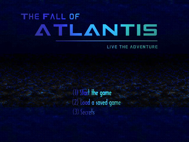 The Fall of Atlantis (Windows) screenshot: Main menu