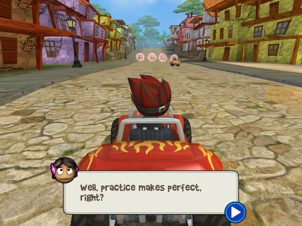 Beach Buggy Racing (iPad) screenshot: I didn't do so hot