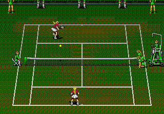 Wimbledon Championship Tennis (Genesis) screenshot: Player 2 should return this