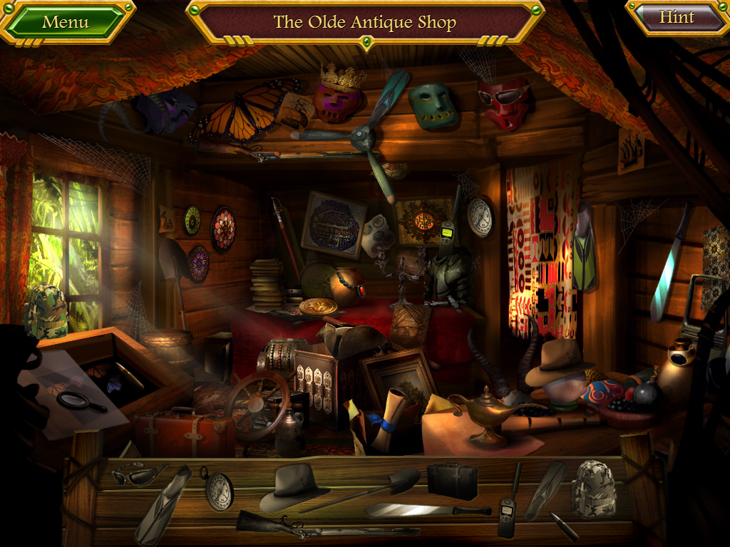 Arizona Rose and the Pirates' Riddles (iPad) screenshot: The next hidden object puzzle