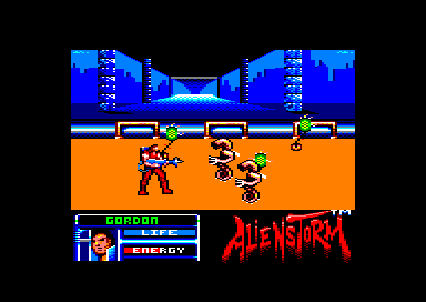 Alien Storm (Amstrad CPC) screenshot: Stage 3