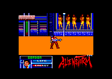 Alien Storm (Amstrad CPC) screenshot: Stage 4