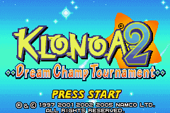 Klonoa 2: Dream Champ Tournament (Game Boy Advance) screenshot: Title Screen
