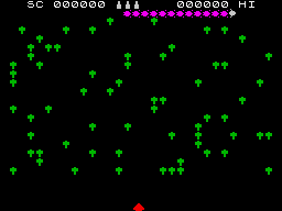 Centi-Bug (ZX Spectrum) screenshot: Game start