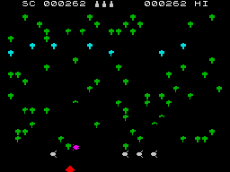 Centi-Bug (ZX Spectrum) screenshot: Too close for comfort