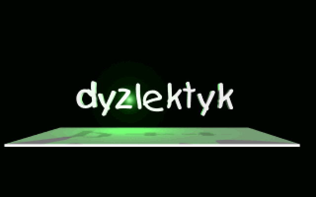 Dyslektyk (DOS) screenshot: Incorrect title screen