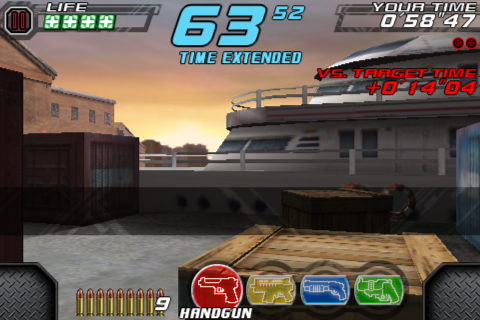Time Crisis: 2nd Strike (iPhone) screenshot: Time extended