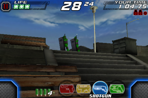 Time Crisis: 2nd Strike (iPhone) screenshot: Enemies with riot shields