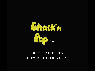Chack'n Pop (MSX) screenshot: Title screen