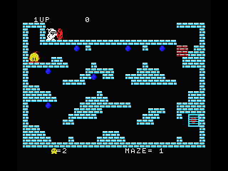 Chack'n Pop (MSX) screenshot: Go to the caged heart