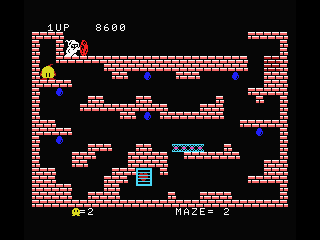 Chack'n Pop (MSX) screenshot: Destroy all monsters!