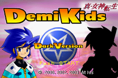 DemiKids: Dark Version (Game Boy Advance) screenshot: Title Screen