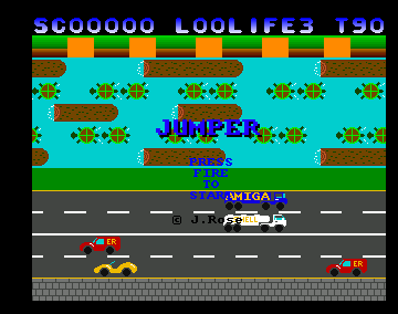 Jumper (Amiga) screenshot: The title screen