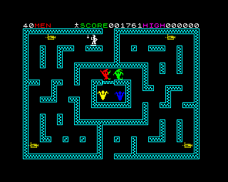 Spectres (ZX Spectrum) screenshot: Level 3.