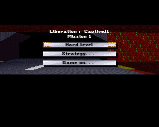 Liberation: Captive II (Amiga CD32) screenshot: Menu