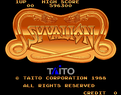 Syvalion (Arcade) screenshot: Start screen