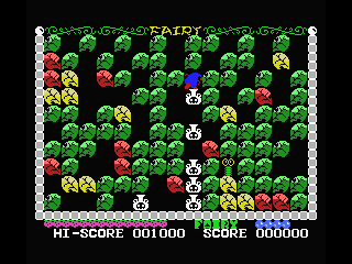 Fairy (MSX) screenshot: Catch the snails