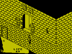 Fairlight (ZX Spectrum) screenshot: There are many places to explore