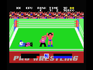 Champion Pro Wrestling (MSX) screenshot: You won the second match