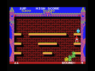 The Fairyland Story (MSX) screenshot: New creatures and collect the items