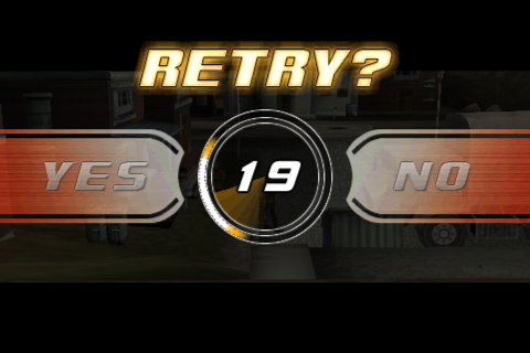 Time Crisis: 2nd Strike (iPhone) screenshot: Retry?