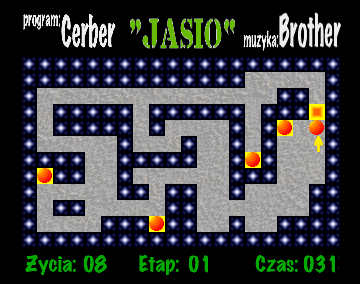Jasio (Amiga) screenshot: Last dot