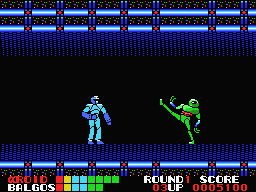 Alphαroid (MSX) screenshot: Kick his butt!