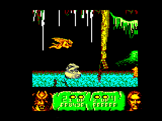 Altered Beast (Amstrad CPC) screenshot: Turned into a dragon
