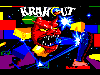Krakout (Amstrad CPC) screenshot: Title