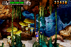 Altered Beast: Guardian of the Realms (Game Boy Advance) screenshot: Fight against worm like enemies.