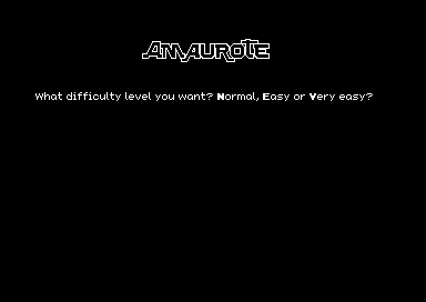 Amaurote (Commodore 64) screenshot: Difficulty