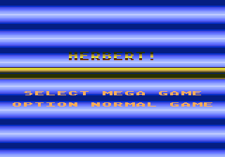 Herbert (Atari 8-bit) screenshot: Options screen