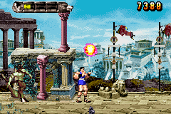 Altered Beast: Guardian of the Realms (Game Boy Advance) screenshot: The next orb is right above our hero.