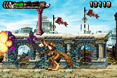 Altered Beast: Guardian of the Realms (Game Boy Advance) screenshot: With the 3rd orb we transform into a monster, here the wolf.