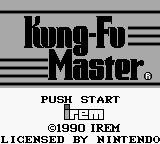 Kung' Fu Master (Game Boy) screenshot: Title screen