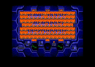 Amaurote (Amstrad CPC) screenshot: Game over!
