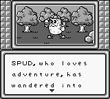 Amazing Tater (Game Boy) screenshot: In "ction Mode" you can play through two different stories.