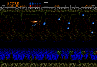 Wings of Wor (Genesis) screenshot: The 3-way fire you start with