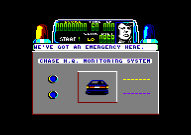 Chase H.Q. (Amstrad CPC) screenshot: Taito Monitoring System