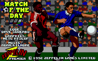 Match of the Day (Atari ST) screenshot: Title Screen with Credits