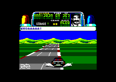 Chase H.Q. (Amstrad CPC) screenshot: Using a turbo
