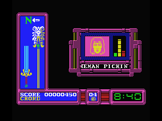 Masters of the Universe: The Movie (MSX) screenshot: Incoming message from your companion Teela.