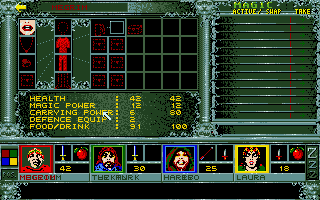 Walls of Illusion (Atari ST) screenshot: Inventory