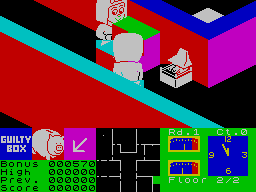 Snodgits (ZX Spectrum) screenshot: Ah. There she is.