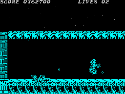 Contra (ZX Spectrum) screenshot: Entering the core of the Extraterrestrial domains.